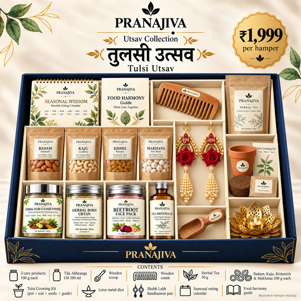 PranaJiva Tulsi Utsav Gift Hamper - Image 1