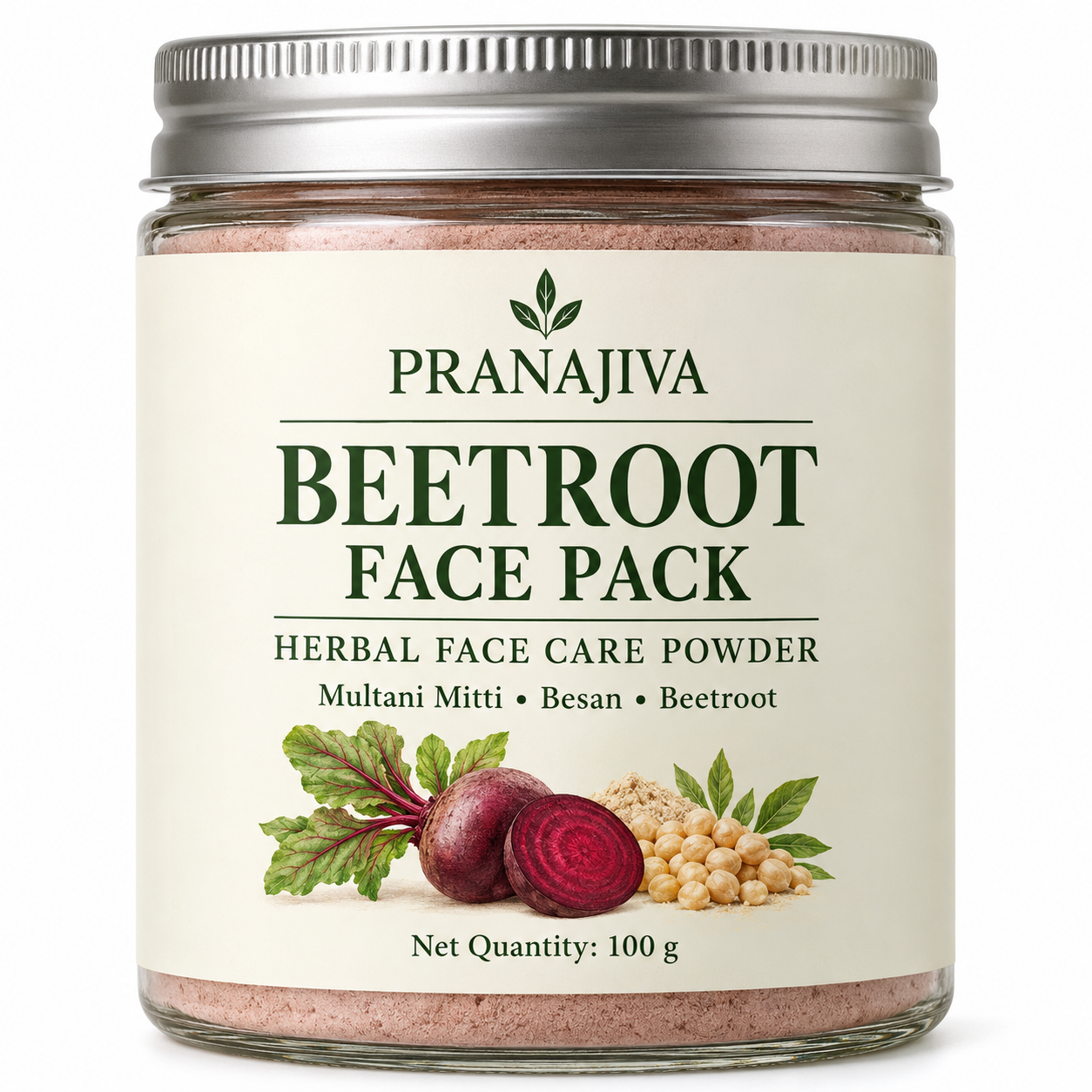 PranaJiva Beetroot Face Pack - Image 1