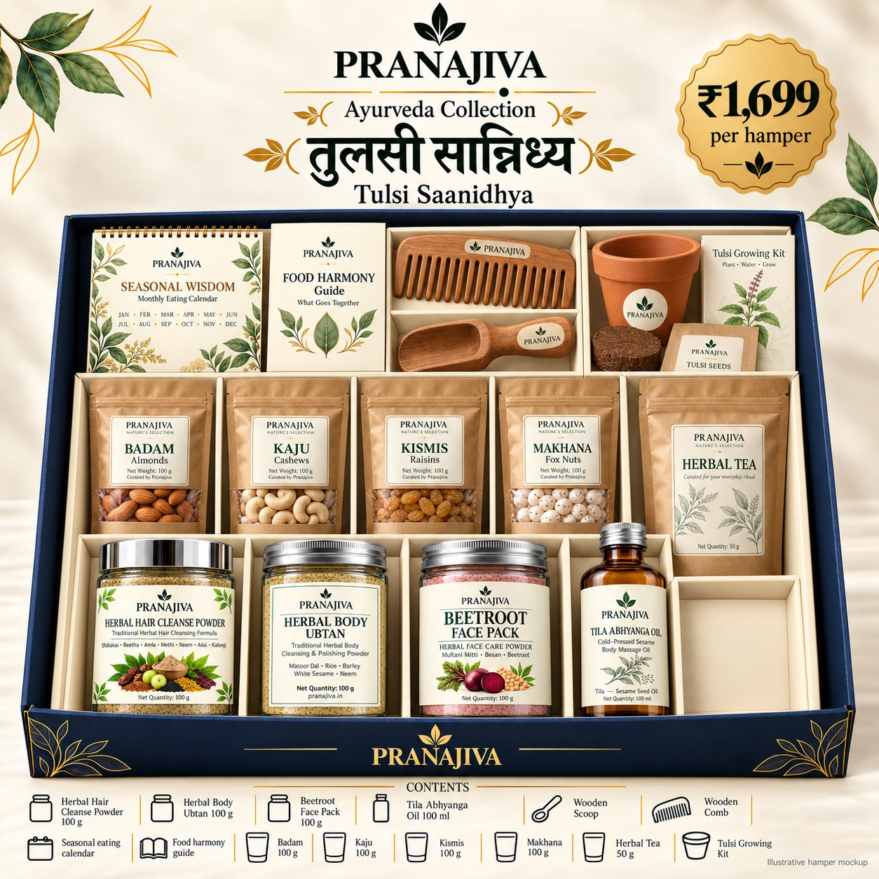 PranaJiva Tulsi Saanidhya Gift Hamper - Image 1
