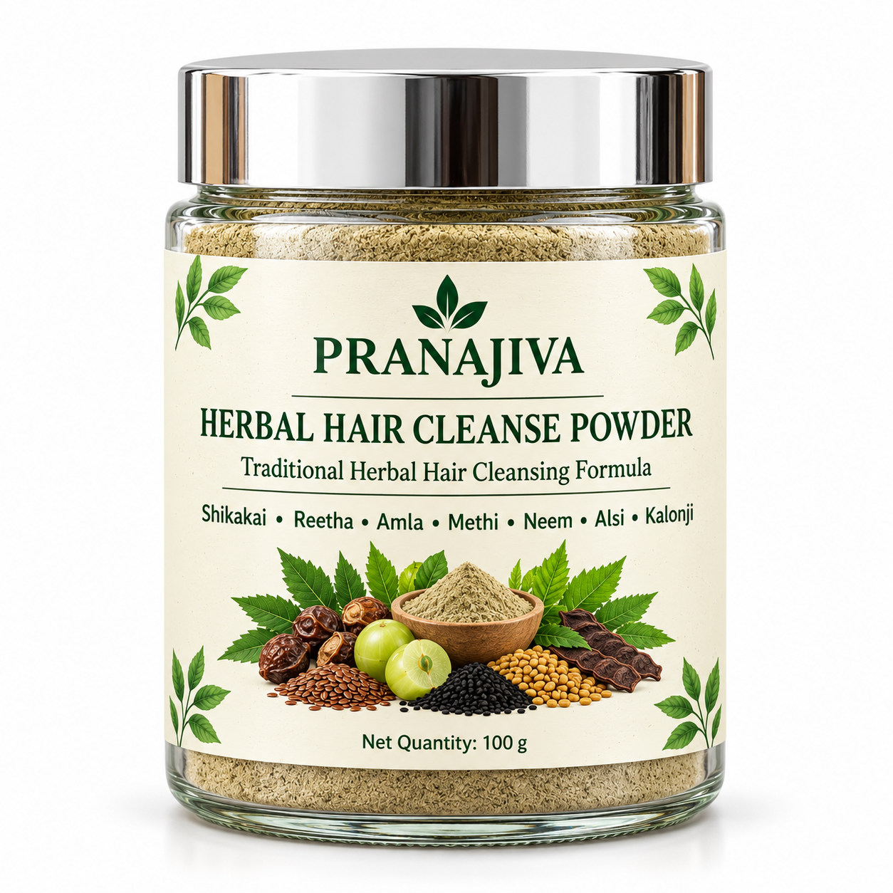 PranaJiva Herbal Hair Cleanse Powder - Image 1